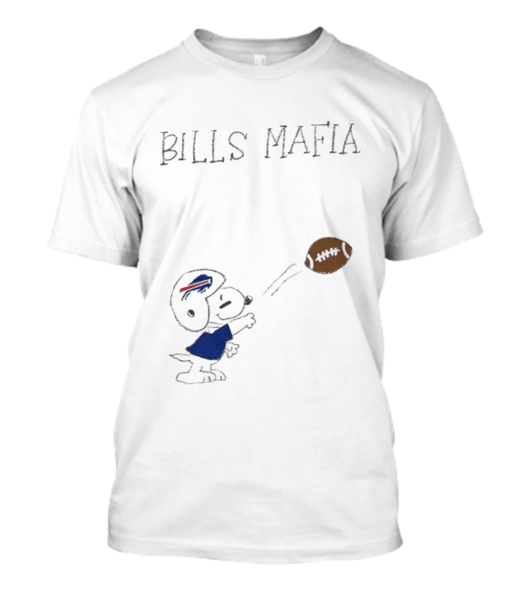 Snoopy Bills Mafia Buffalo Bills Football Fan Apparel Peanuts Sports T-Shirt