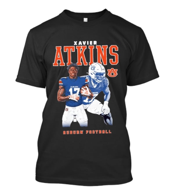 Xavier Atkins Auburn Tigers 17 Football Auburn University T-Shirt