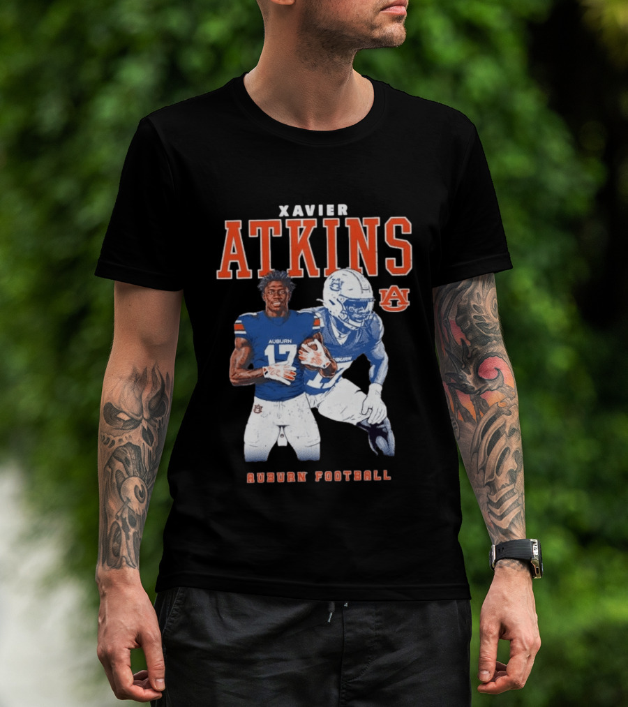 Xavier Atkins Auburn Tigers 17 Football Auburn University T-Shirt