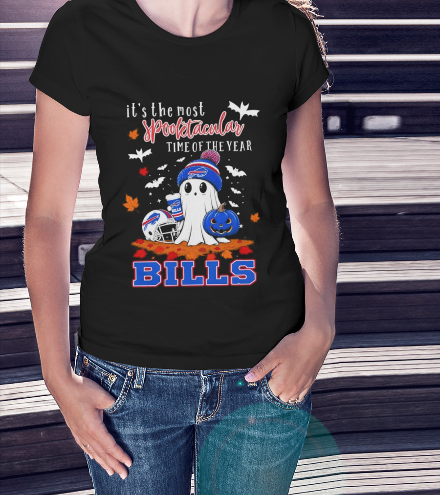 It's The Most Spooktacular Time Of The Year Buffalo Bills Halloween Ghost Pumpkin T-Shirt