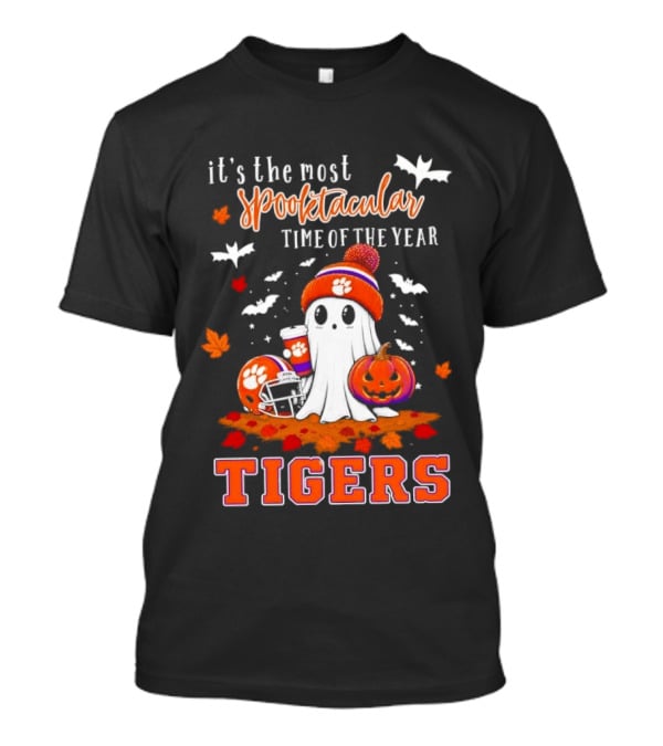 Tiger's Most Spooktacular Halloween Time With Ghost And Pumpkins T-Shirt