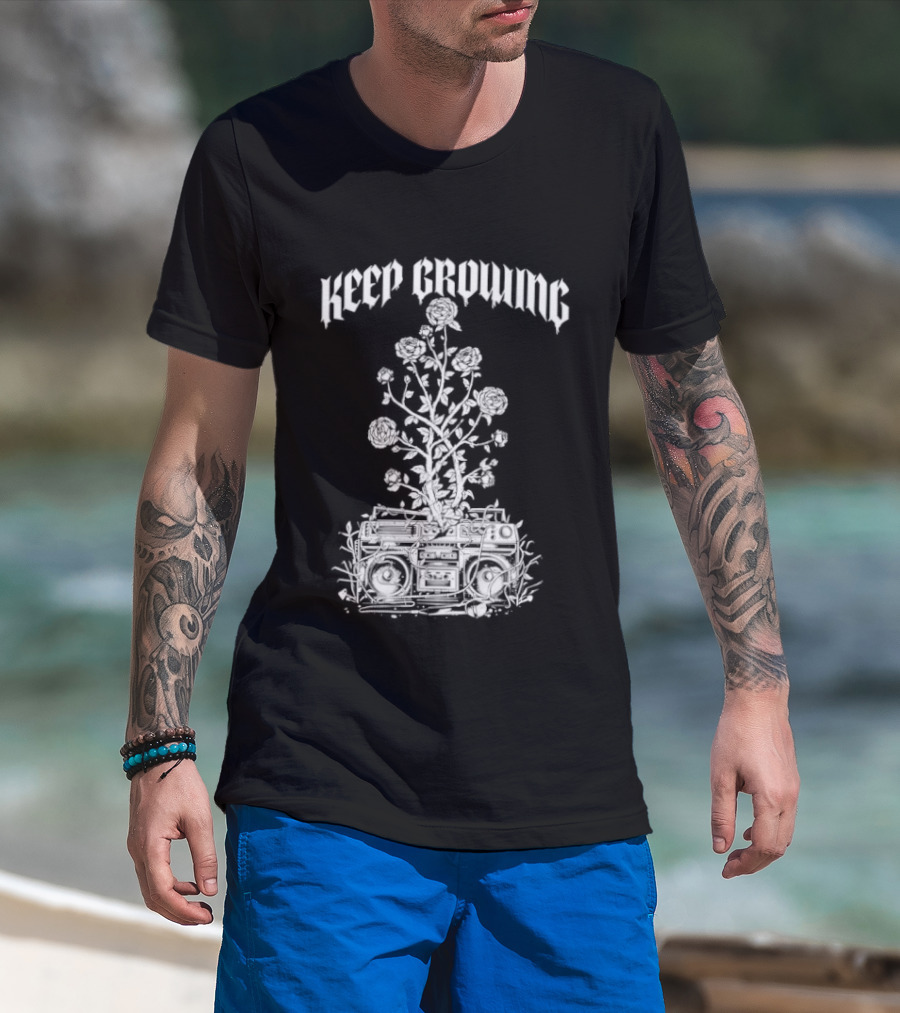 Keep Growing J.Rose Plant Speaker T-Shirt