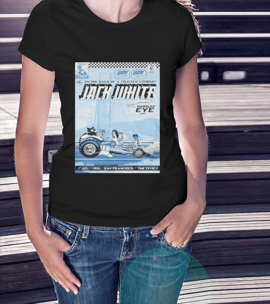 Jack White San Francisco Event At Bill Graham Civic Featuring Marbled Eye 2026 T-Shirt