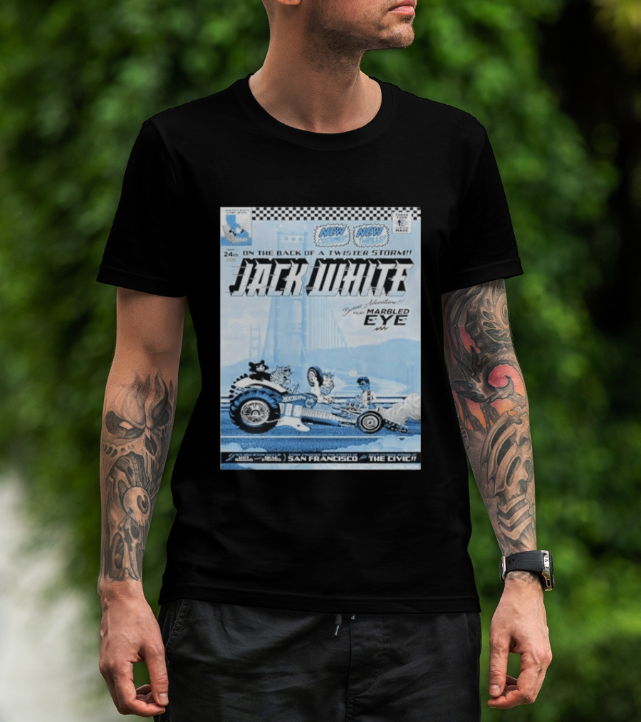 Jack White San Francisco Event At Bill Graham Civic Featuring Marbled Eye 2026 T-Shirt