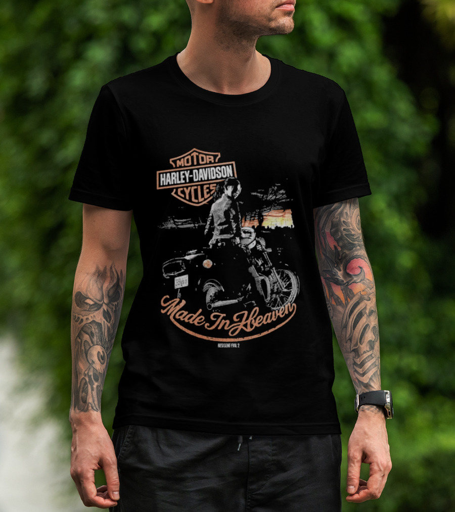 Harley Davidson Motor Cycles Made In Heaven Retro Style Biker Adventure T-Shirt