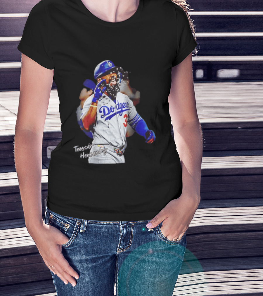 Los Angeles Dodgers Teoscar Hernandez MLB Player Celebration T-Shirt