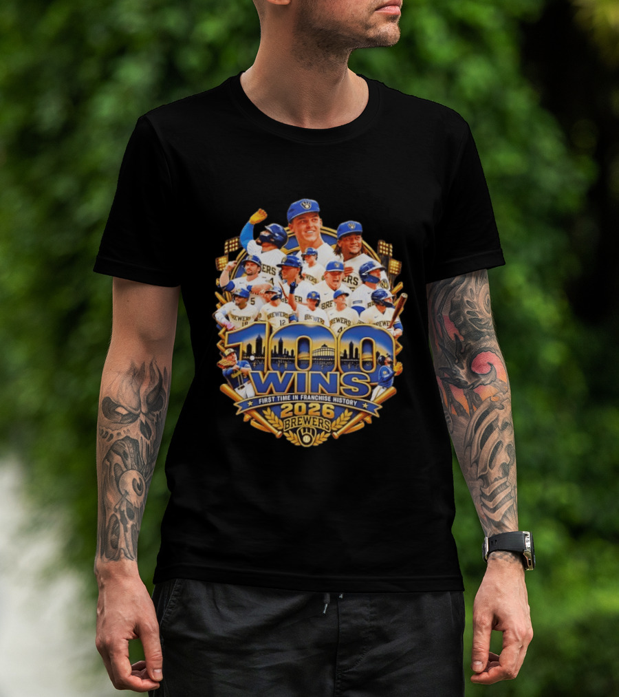 Milwaukee Brewers 100 Wins First Time In Franchise History 2026 Celebration T-Shirt