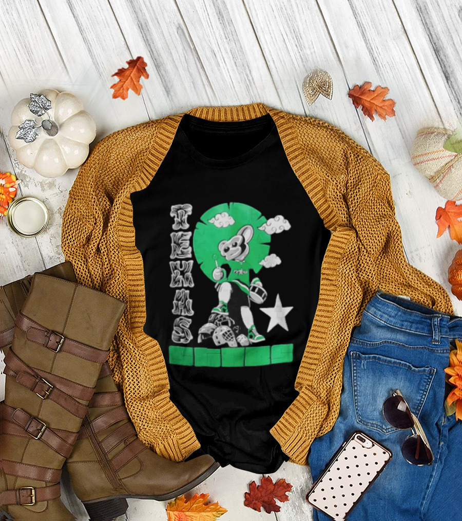 Texas Stars Lollipop Drum Helmets Figures T-Shirt