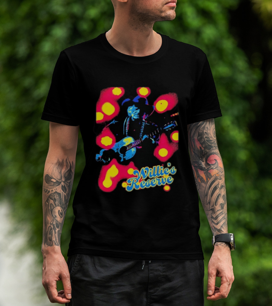 Willie's Nelson Reserve Psychedelic Country Music Legend T-Shirt
