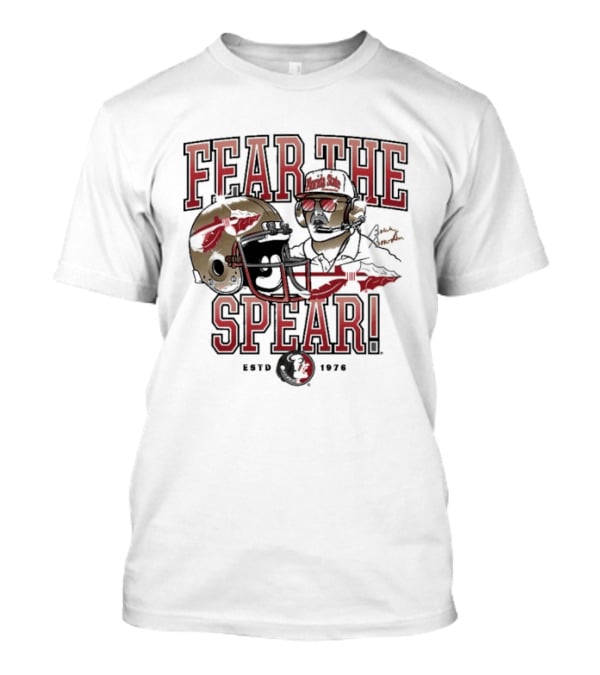 Fear The Spear Bobby Bowden Florida State Seminoles Est 1976 T-Shirt