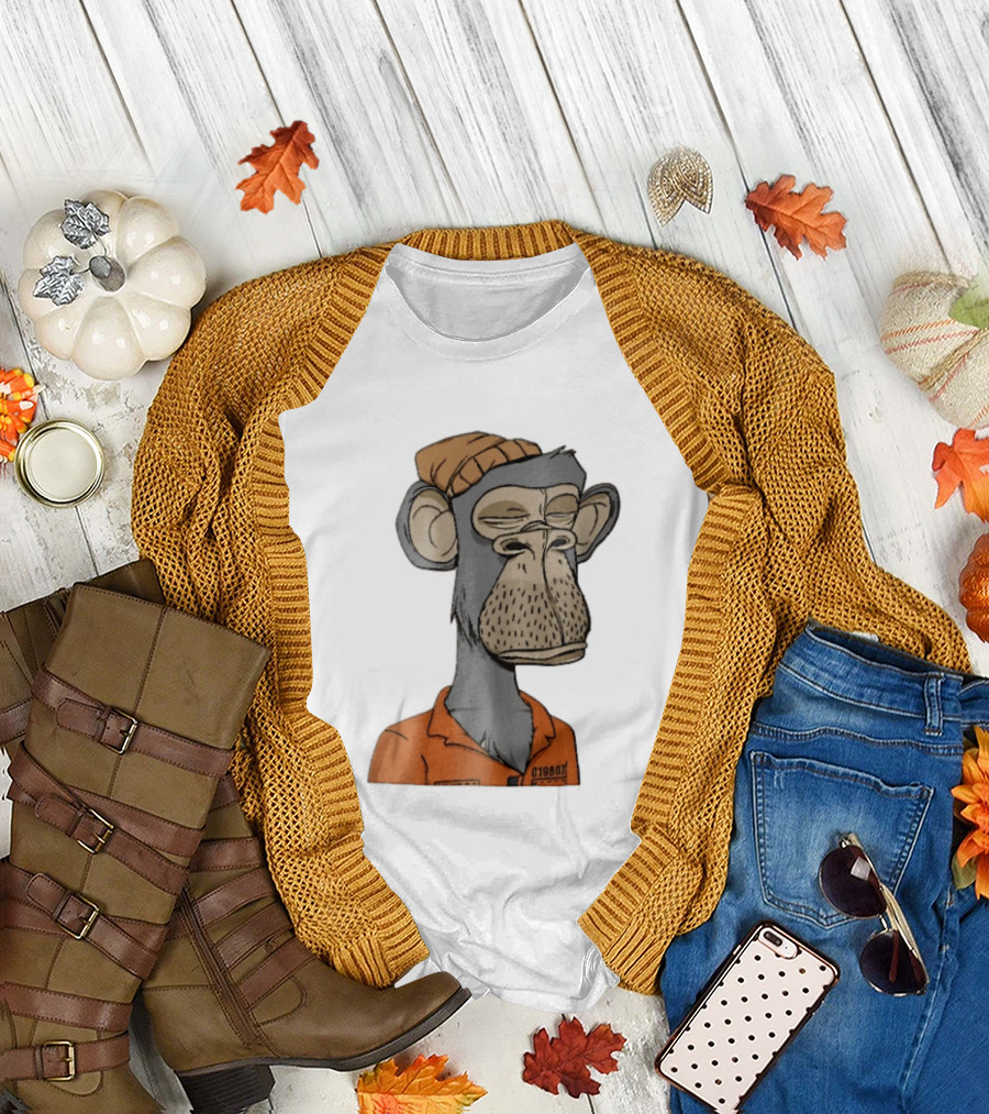 Bored Ape Yacht Club Astronaut Inmate Orange Jumpsuit T-Shirt