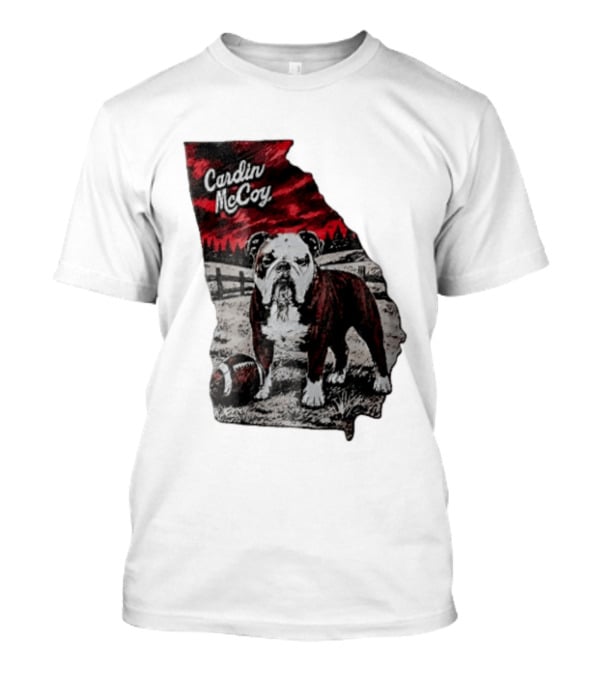 Cardin McCoy Georgia Bulldog Football Landscape T-Shirt