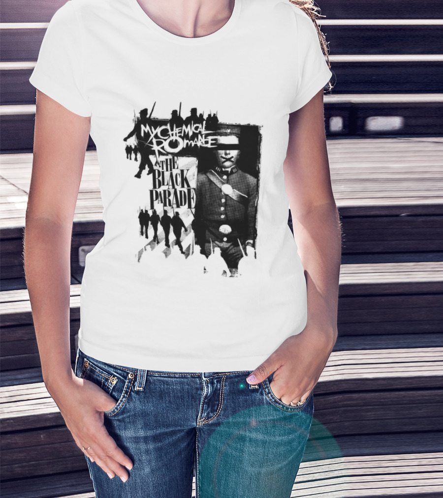 My Chemical Romance Warpath Distressed Band Names T-Shirt