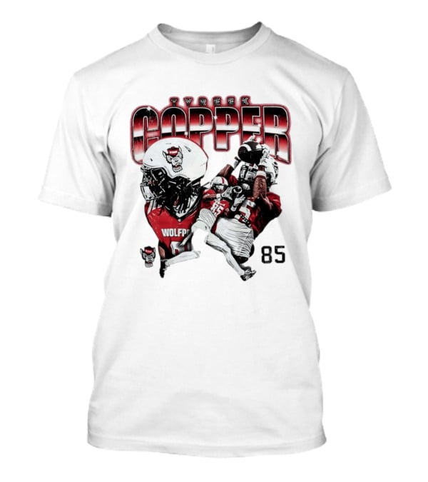 Tyreek Copper NC State Wolfpack Football No 85 T-Shirt