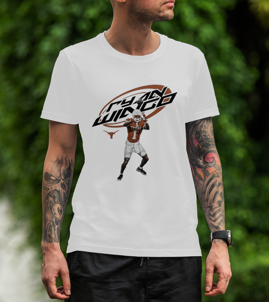Texas Longhorns Ryan Wingo No 1 NCAA Football T-Shirt