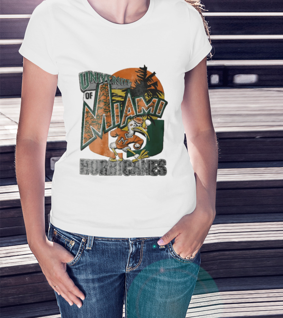 Miami Hurricanes Sebastian The Ibis U Of M Sports Team T-Shirt