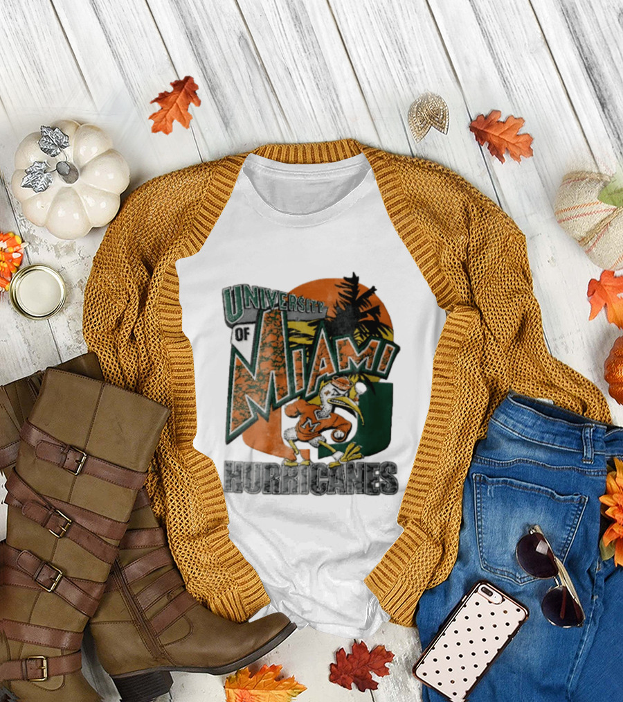 Miami Hurricanes Sebastian The Ibis U Of M Sports Team T-Shirt