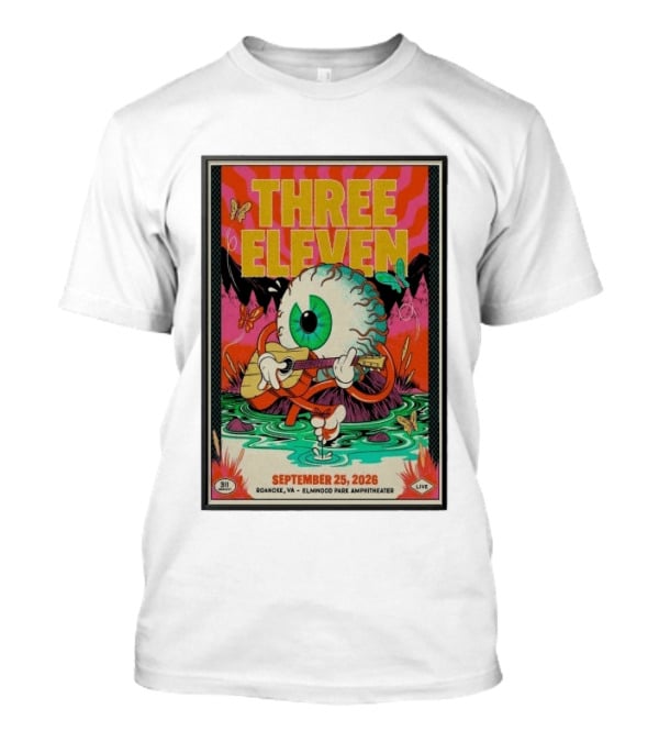 Three Eleven 311 September 25 2026 Roanoke VA Elmwood Park Amphitheater T-Shirt