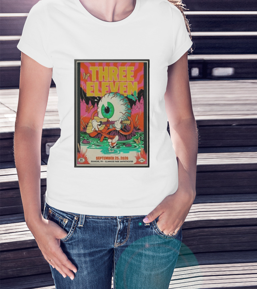 Three Eleven 311 September 25 2026 Roanoke VA Elmwood Park Amphitheater T-Shirt