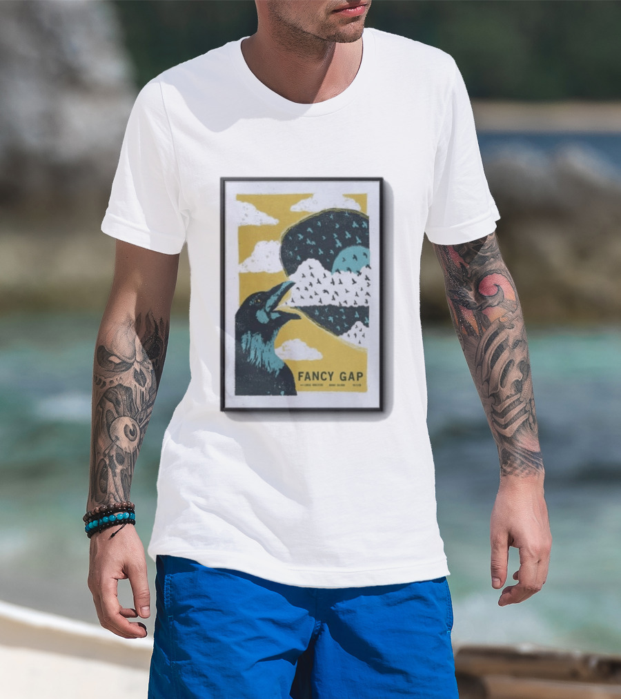 Fancy Gap Oct 2 2026 Boone Saloon Vintage Crow And Cloud Print T-Shirt