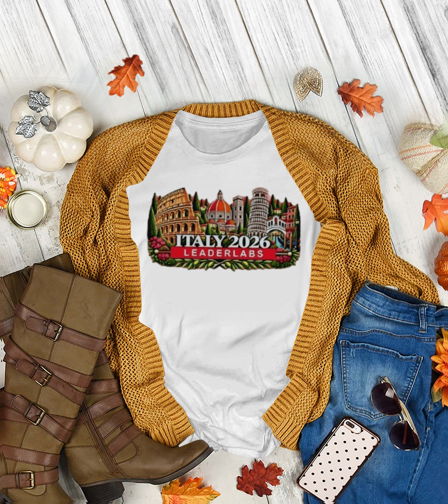 Italy 2026 Leaderlabs Colosseum Florence Pisa Venice Landmarks T-Shirt