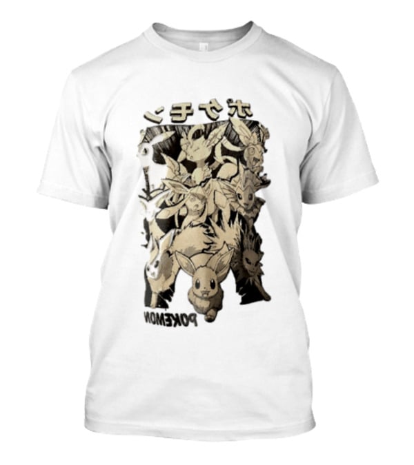 Eevee And Evolutions Collection Japanese Style Pokemon T-Shirt