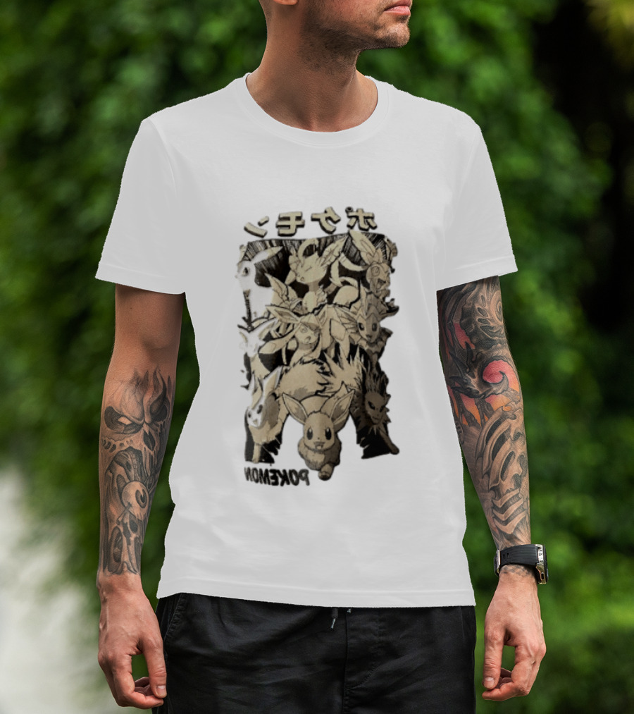 Eevee And Evolutions Collection Japanese Style Pokemon T-Shirt