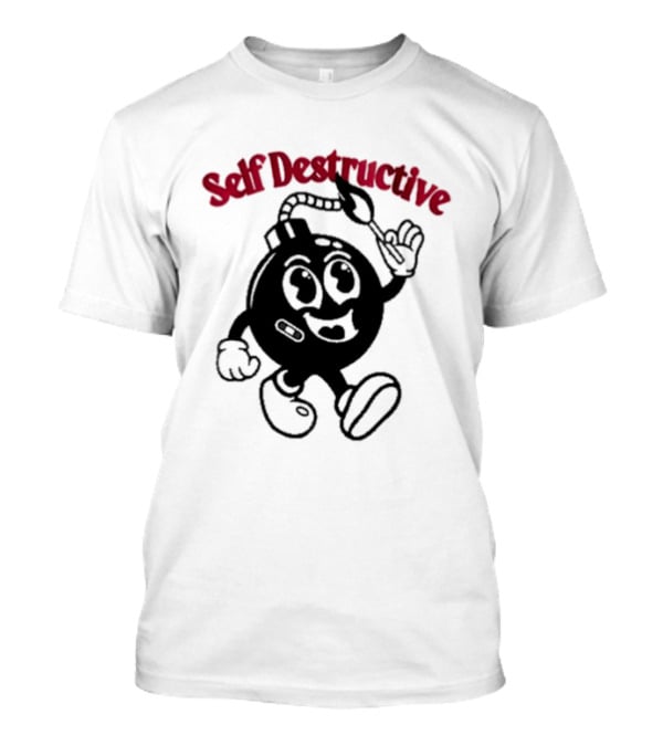 Self Destructive Cartoon Bomb Character With Happy Face T-Shirt