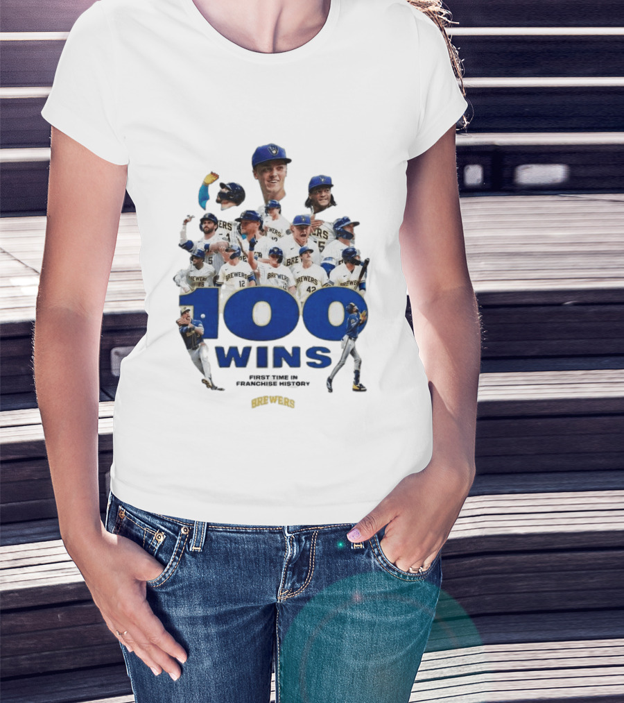 Milwaukee Brewers 100 Wins First Time In Franchise History T-Shirt