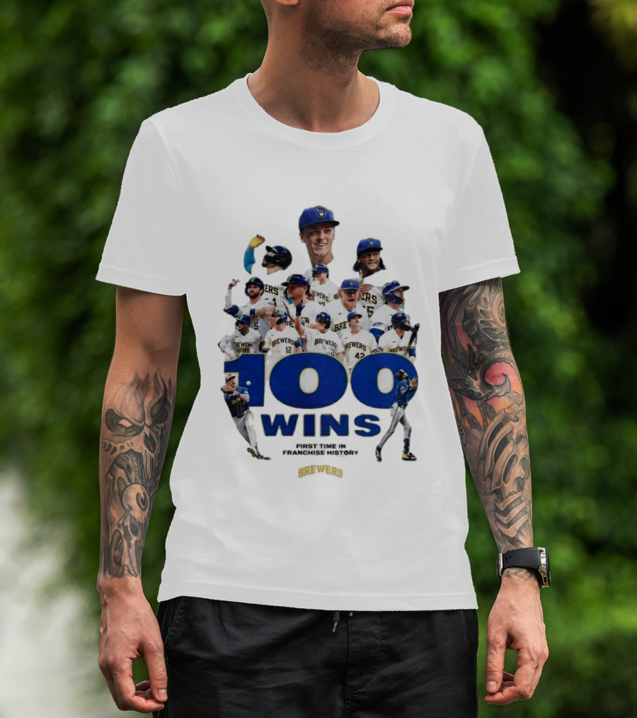 Milwaukee Brewers 100 Wins First Time In Franchise History T-Shirt