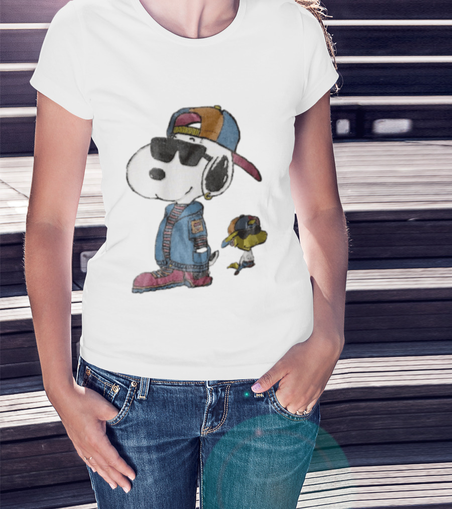 Snoopy Woodstock Cool Sunglasses Cap Jacket T-Shirt
