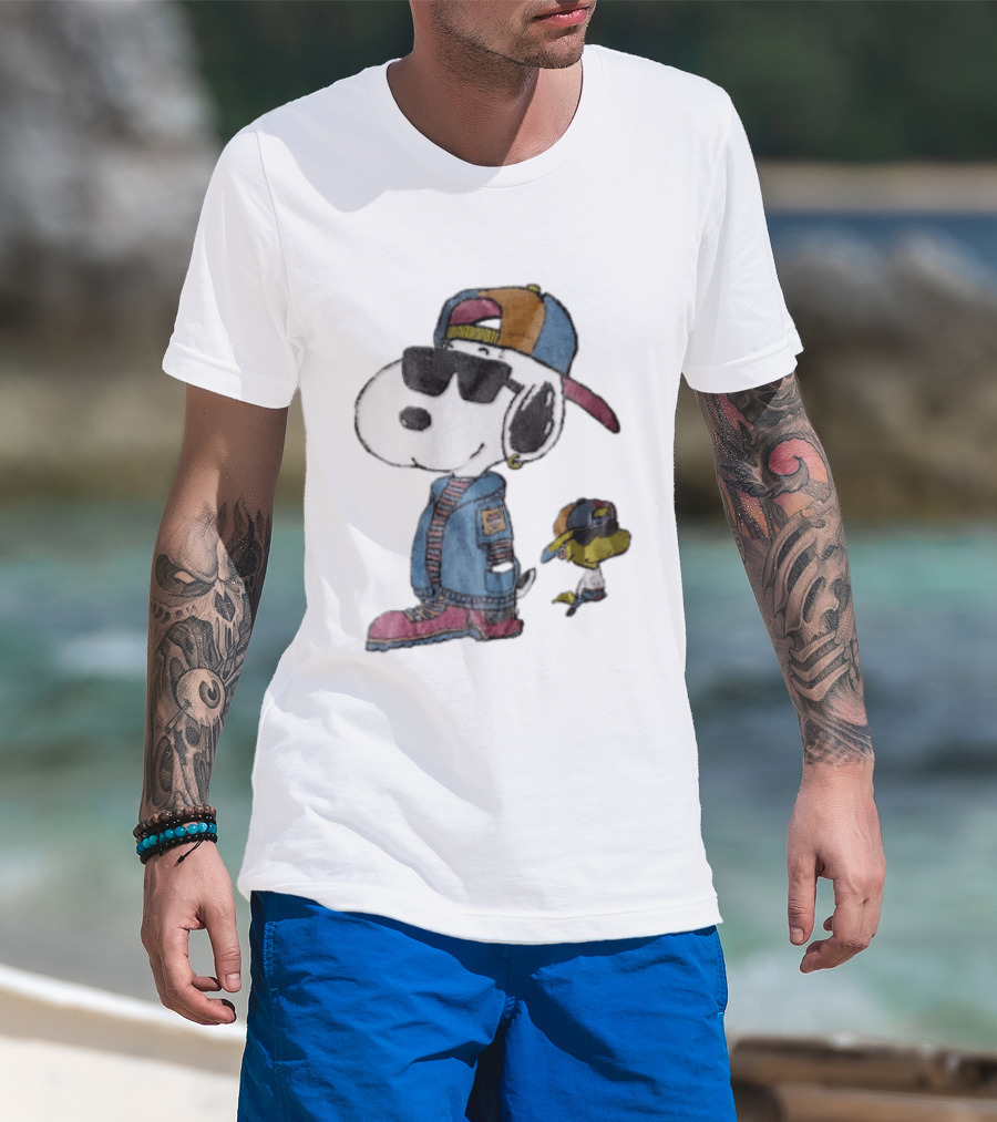Snoopy Woodstock Cool Sunglasses Cap Jacket T-Shirt