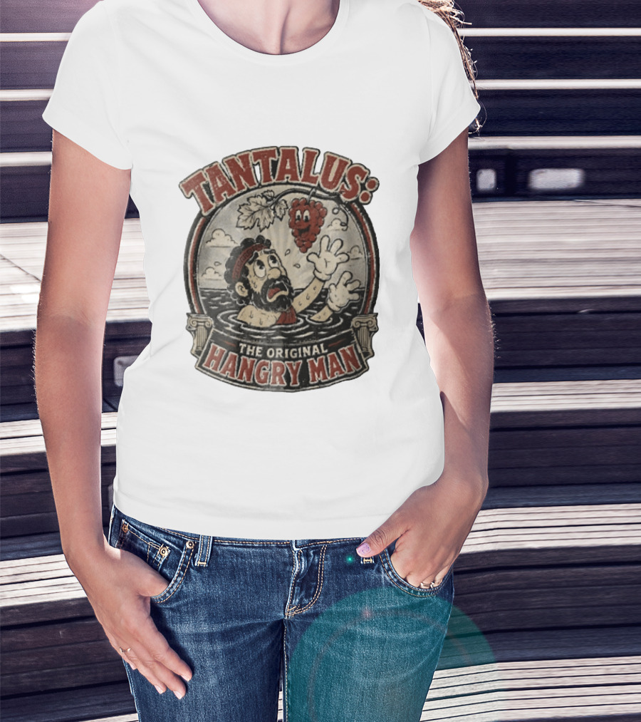 Tantalus The Original Hangry Man Retro Greek Mythology Comic T-Shirt