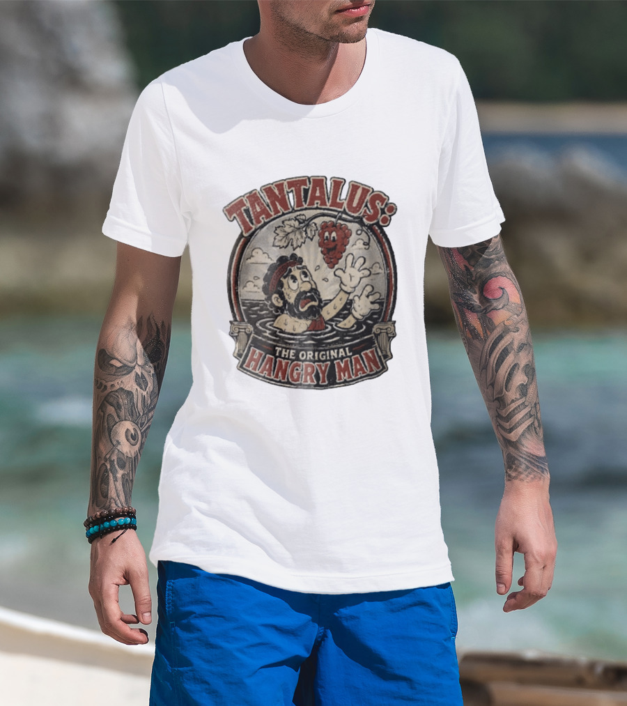 Tantalus The Original Hangry Man Retro Greek Mythology Comic T-Shirt