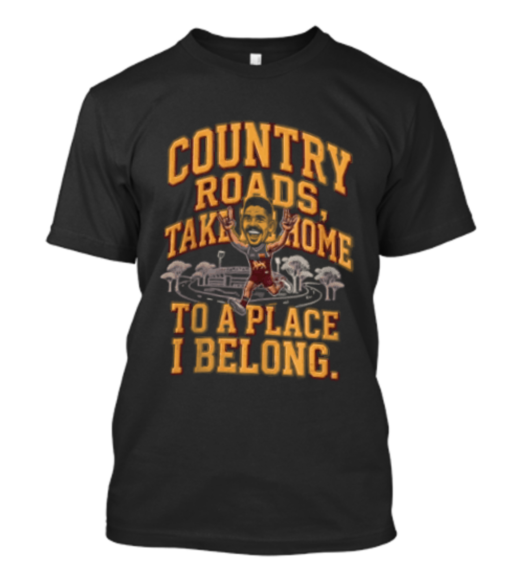 Brisbane Lions Charlie Cameron Country Roads Take Me Home To A Place I Belong T-Shirt