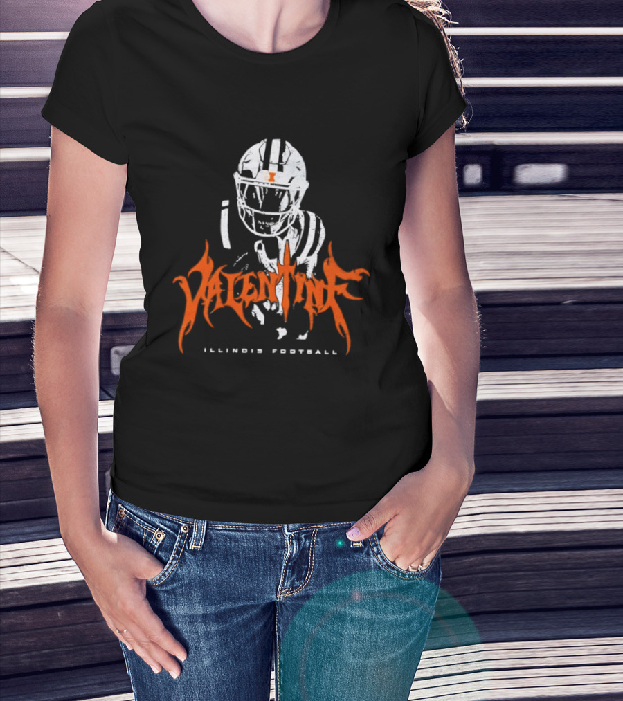 Valentine Illinois Football Ca'Lill Fighting Illini T-Shirt