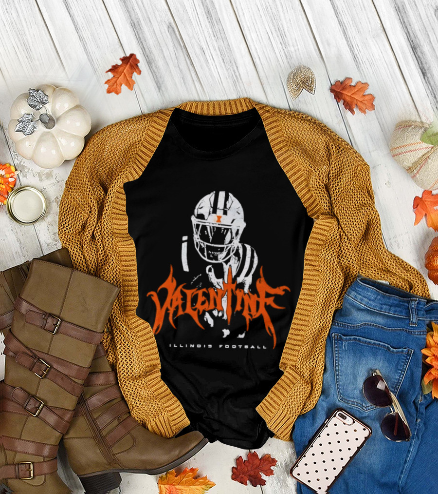Valentine Illinois Football Ca'Lill Fighting Illini T-Shirt
