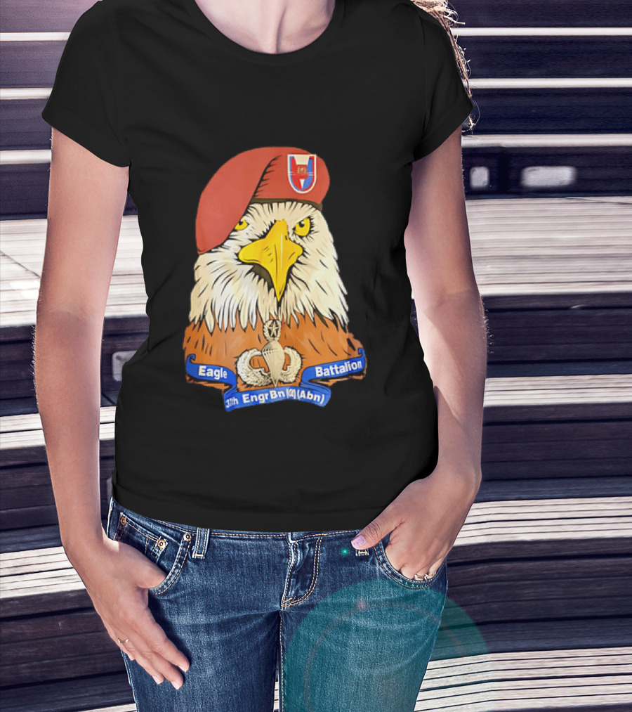 Eagle Battalion 37th Engr Bn Abn Airborne Insignia T-Shirt