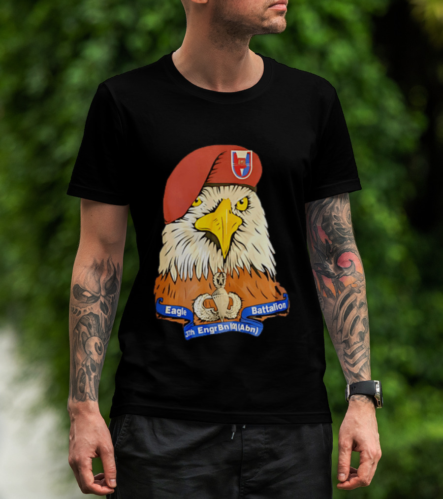 Eagle Battalion 37th Engr Bn Abn Airborne Insignia T-Shirt
