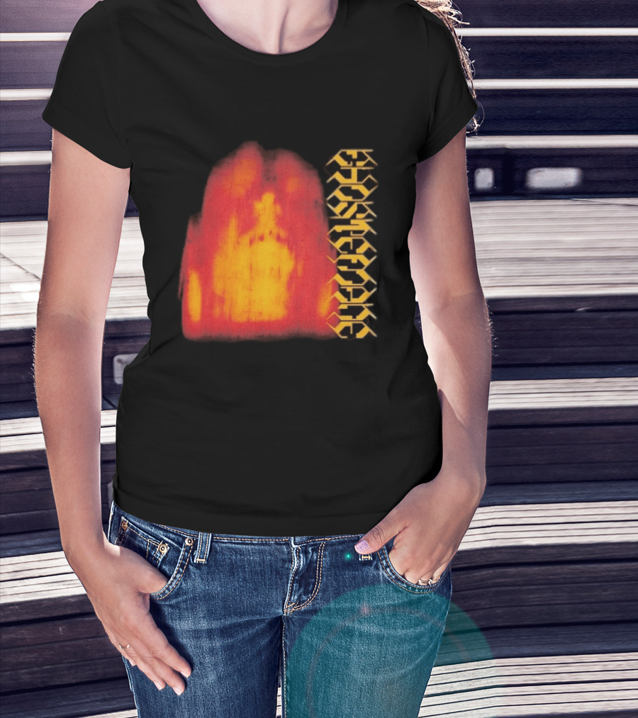 Ghostemane Face Hexagon Symbols And Red Yellow Abstract Blaze T-Shirt