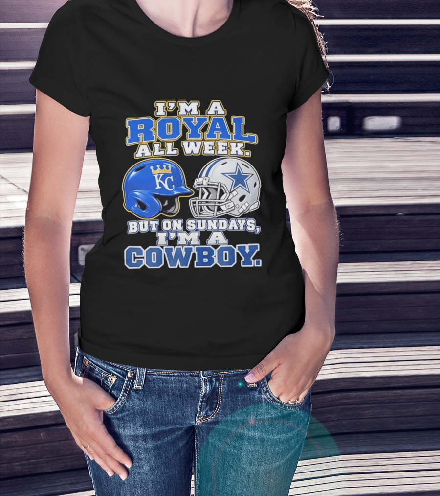 I'm A Royal All Week KC Helmet And Sundays Cowboy Star Helmet T-Shirt