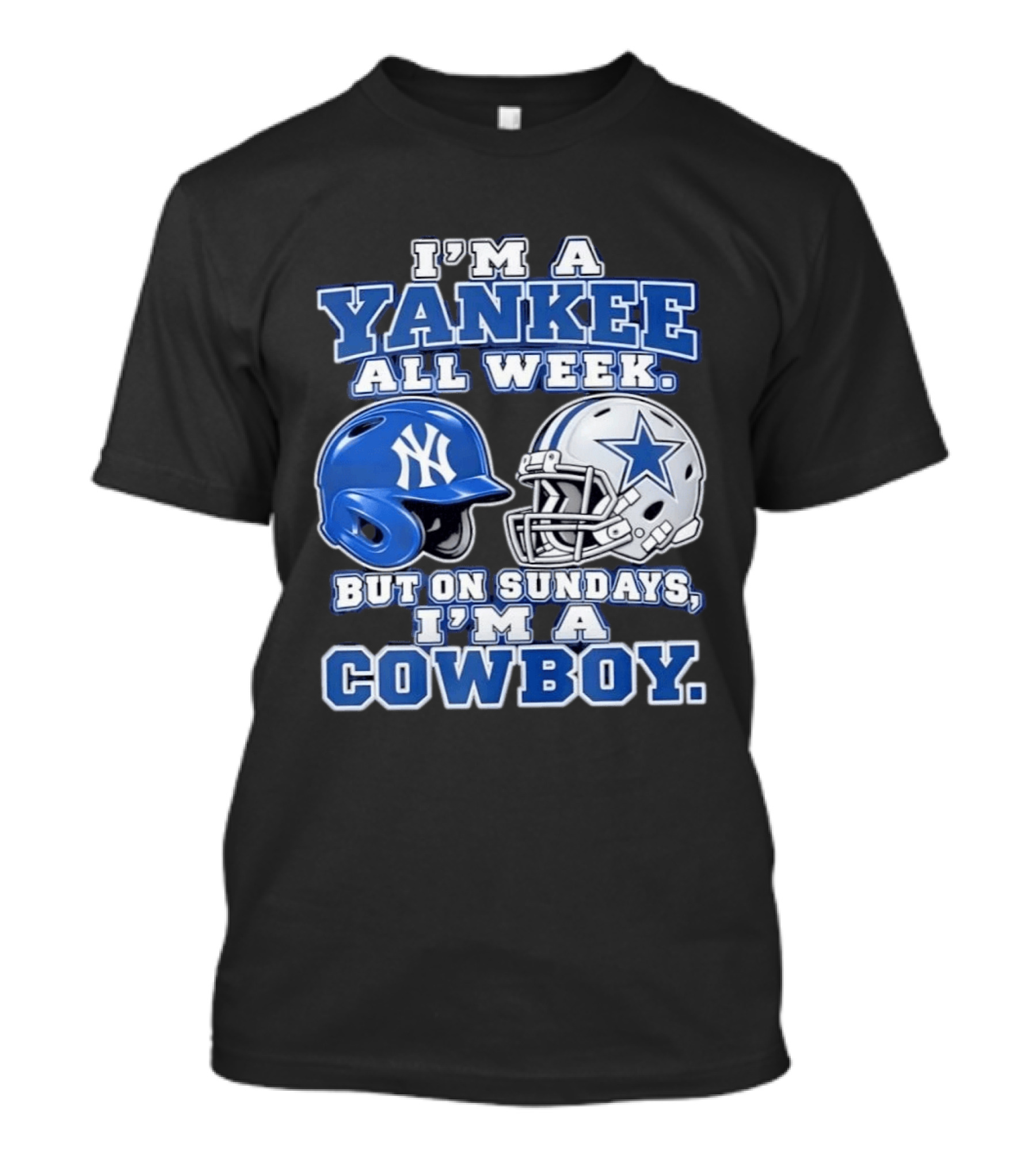 Yankee All Week But On Sundays Dallas Cowboy Football Fan T-Shirt
