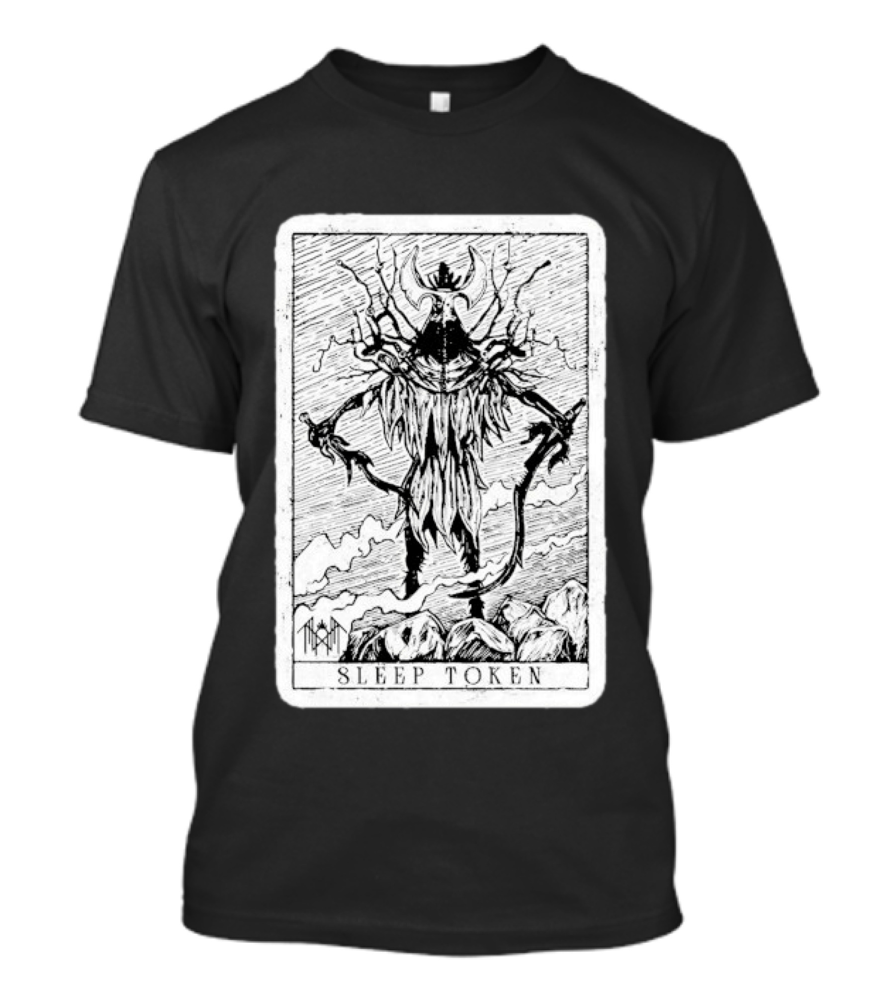 Sleep Token Vertebrae 33 Tarot Card Style Monstrous Figure T-Shirt