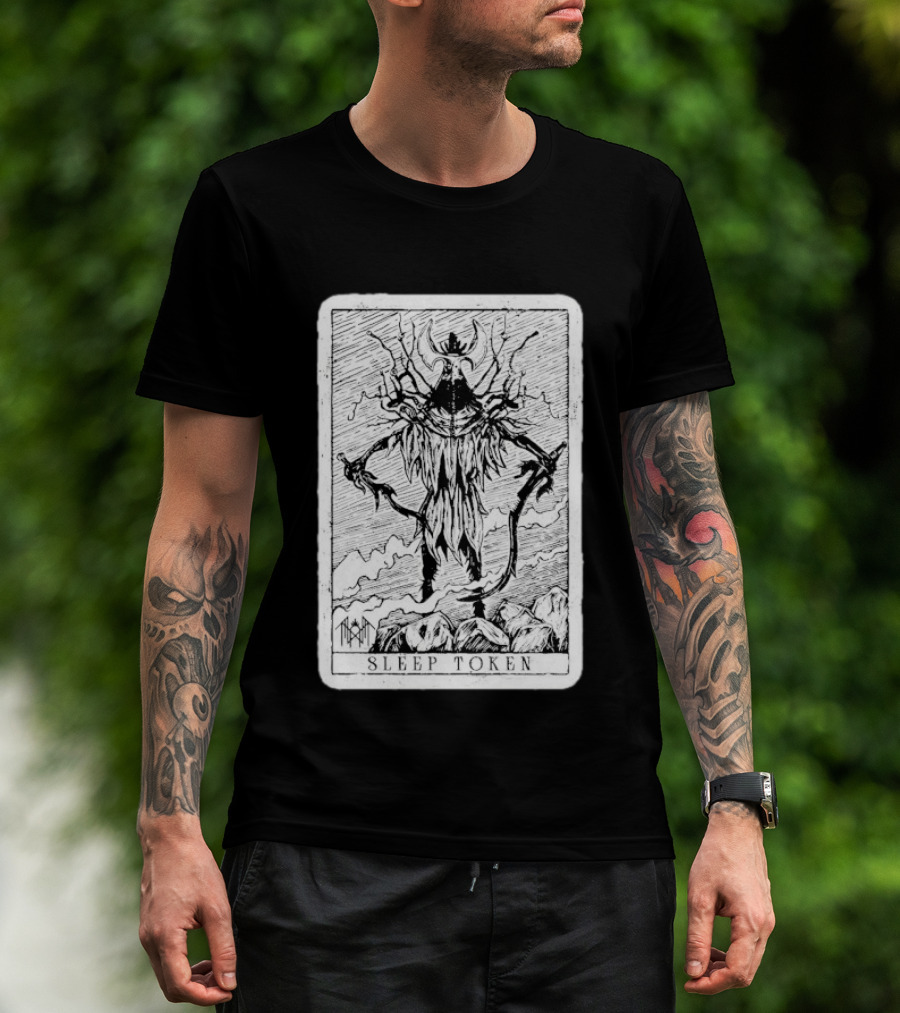 Sleep Token Vertebrae 33 Tarot Card Style Monstrous Figure T-Shirt