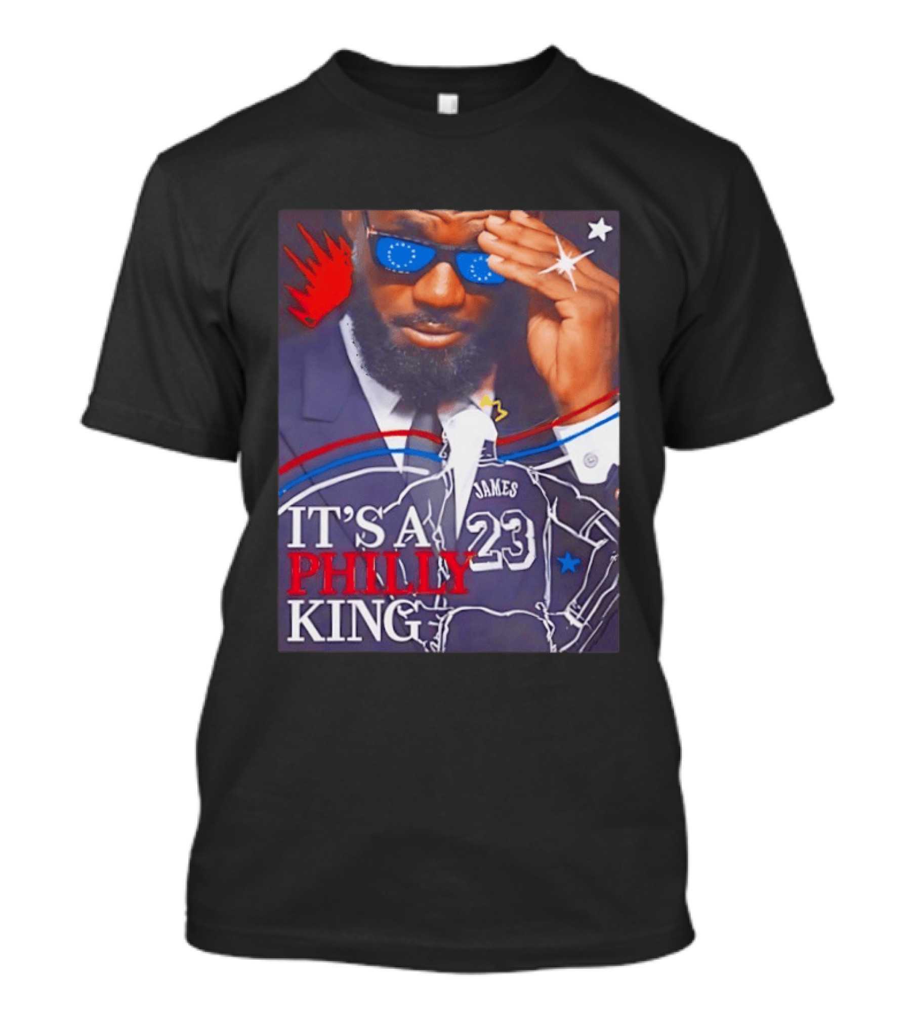 LeBron James 23 It's A Philly King Philadelphia 76ers T-Shirt