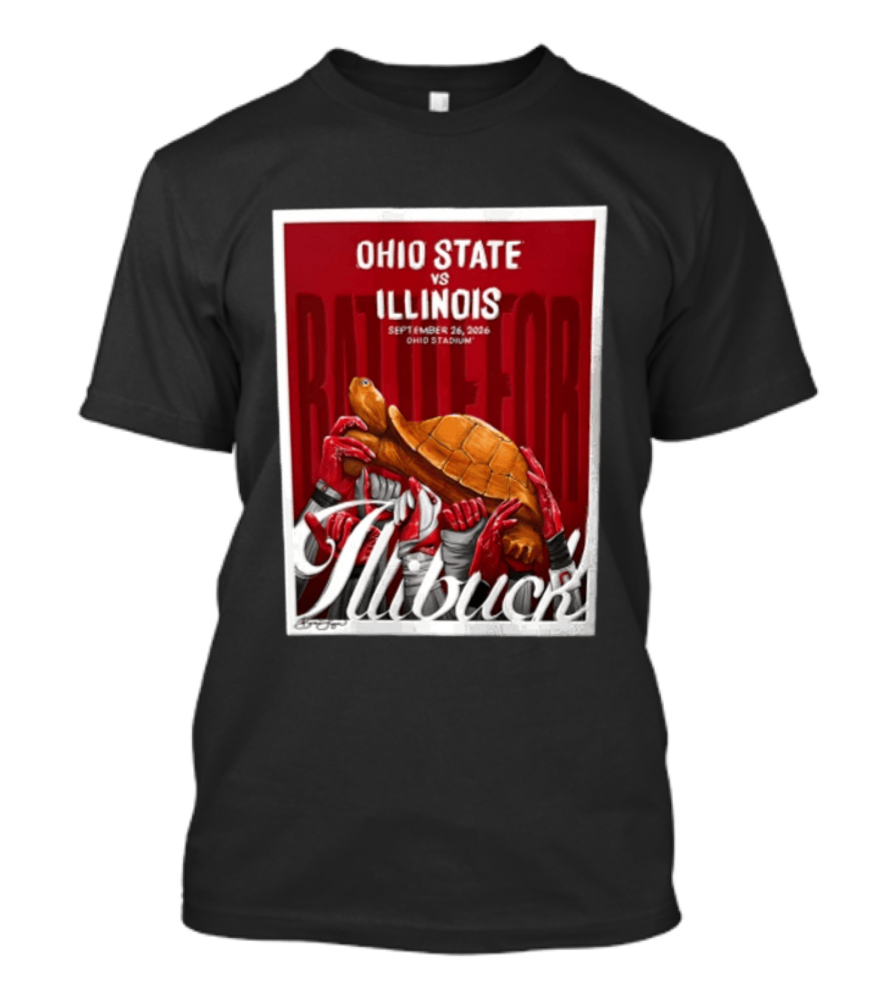 Ohio State Vs Illinois September 2026 Battle For Illibuck Ohio Stadium T-Shirt