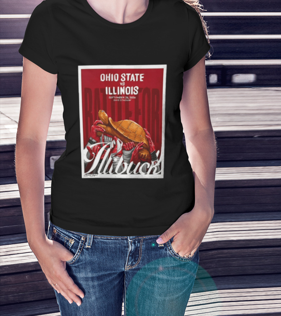 Ohio State Vs Illinois September 2026 Battle For Illibuck Ohio Stadium T-Shirt