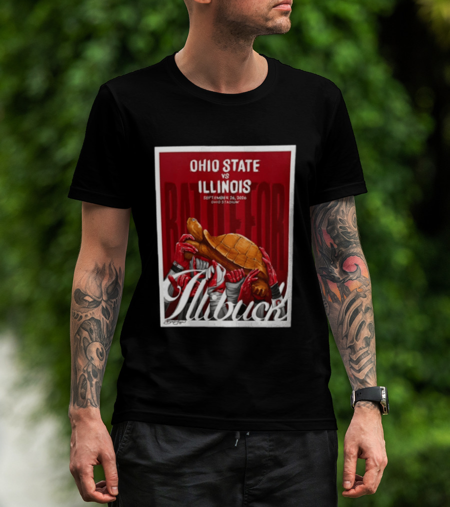 Ohio State Vs Illinois September 2026 Battle For Illibuck Ohio Stadium T-Shirt