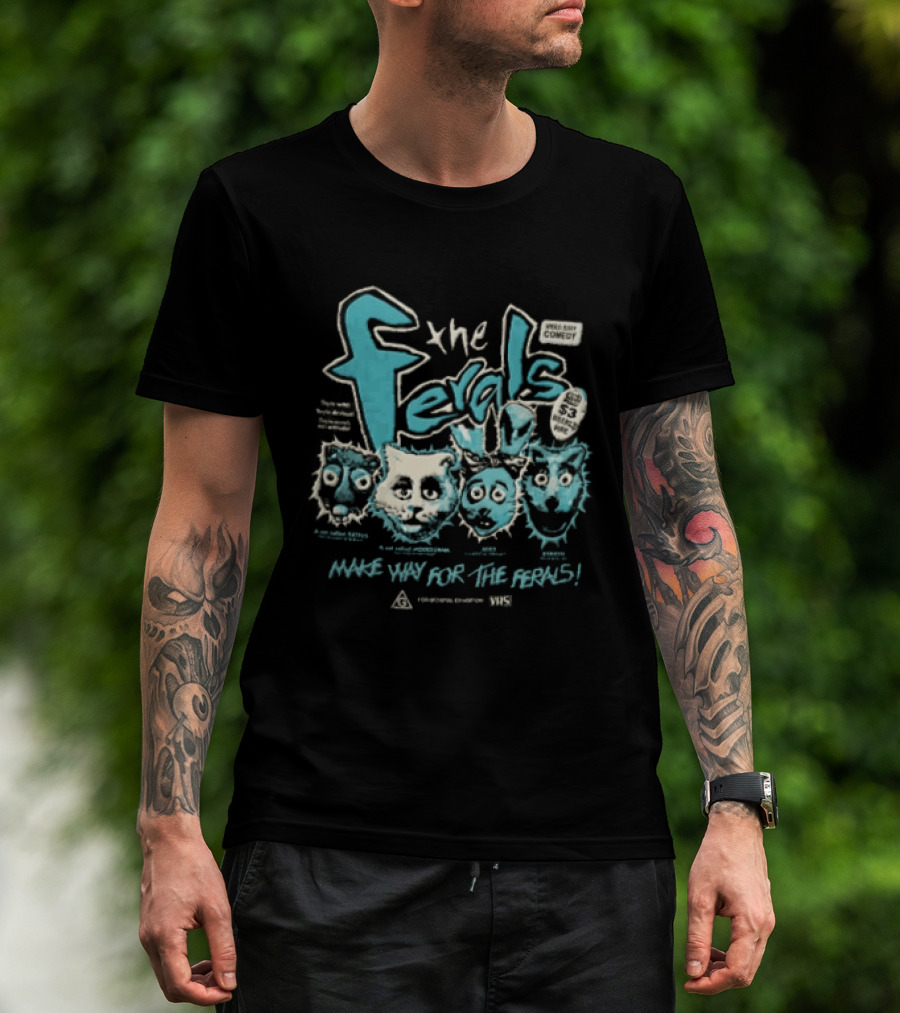 The Ferals Rattus Mixy Modiguana Make Way Comedy Vhs Video Easy T-Shirt