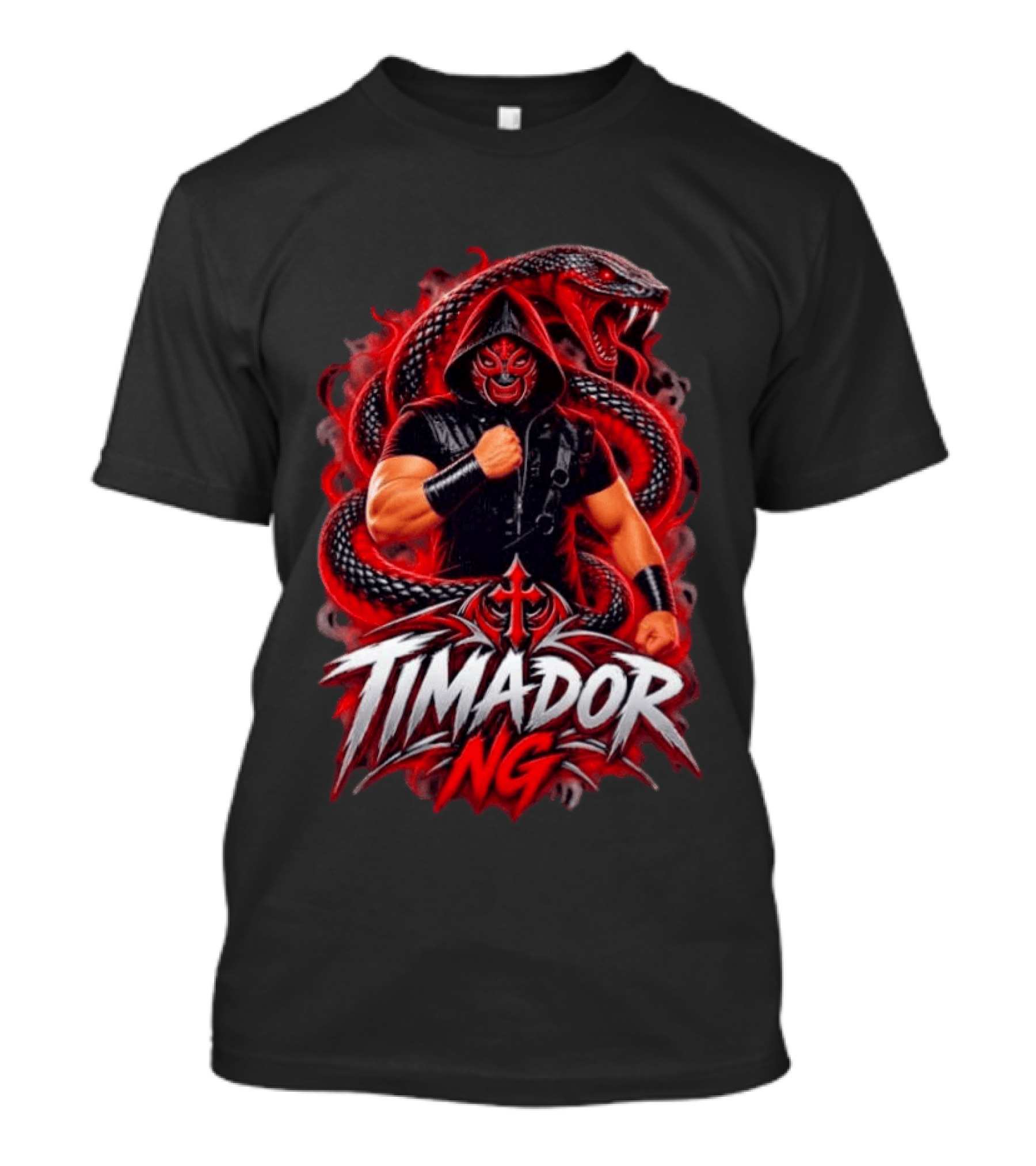 Timador NG Masked Wrestler Red Snake Fist Combat T-Shirt